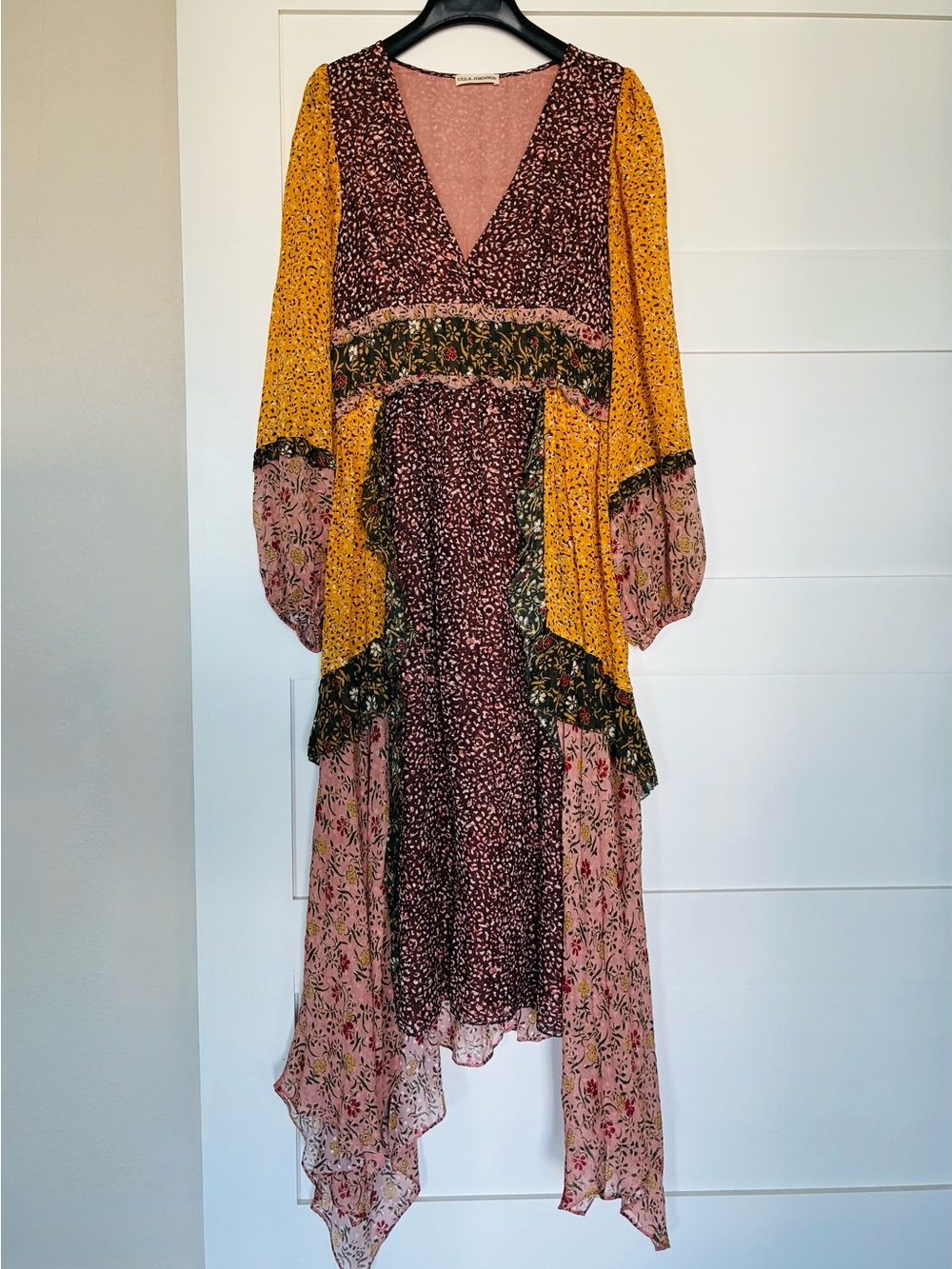 Ulla Johnson 4 Silk Blend Patchwork Floral Midi Dress